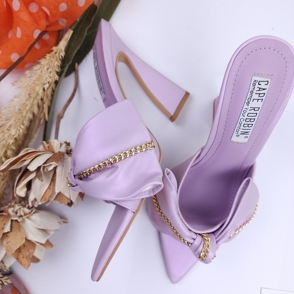 New Lavender Formal Mule Heels Size 7 - Picture 9 of 12